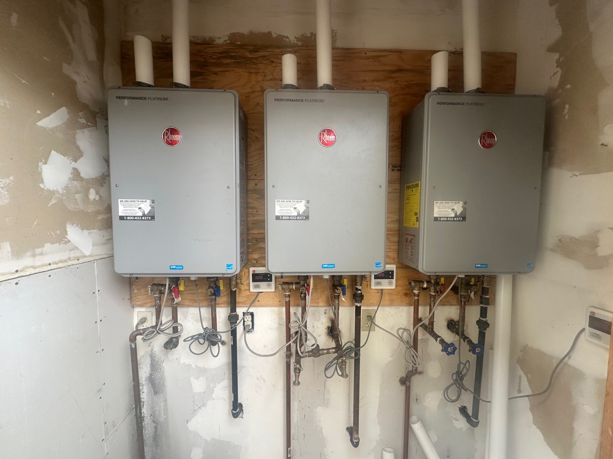 Tankless water heater installation